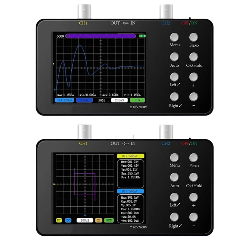 ABRW-Digital Oscilloscope Dual-Channel 50M Sampling Rate 10M Analogue Bandwidth 6A Current Waveform Measurement