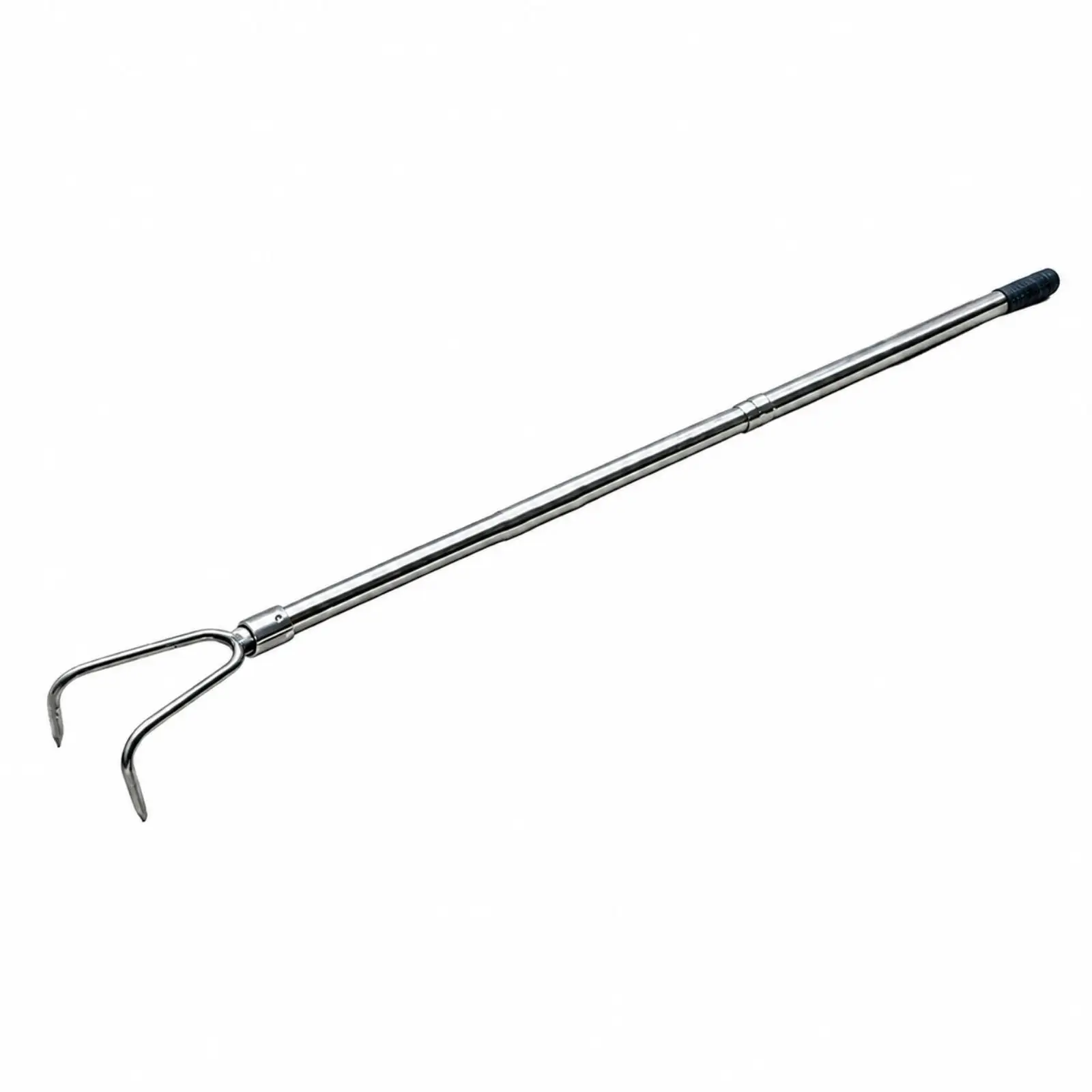 Stainless Metal Hand Rake Versatile Rake with Telescopic Handle Rust Resistant Gardening Tool for Mushroom Picking, Weeding