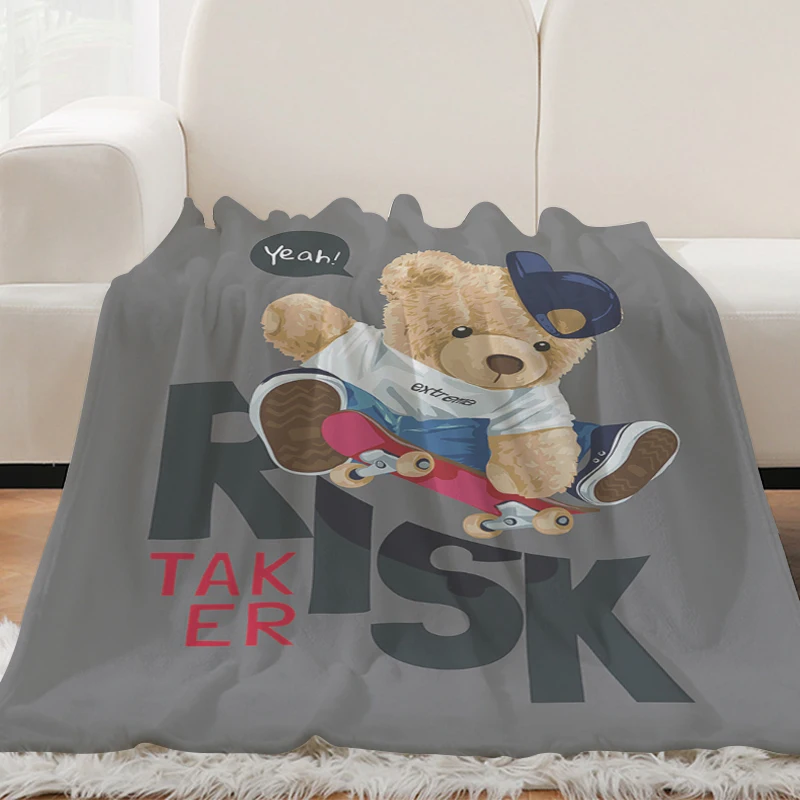 King Size Blanket Sofa Winter Warm Teddy Bear Bed Fleece Camping Custom Decorative Nap Fluffy Soft Blankets Microfiber Bedding