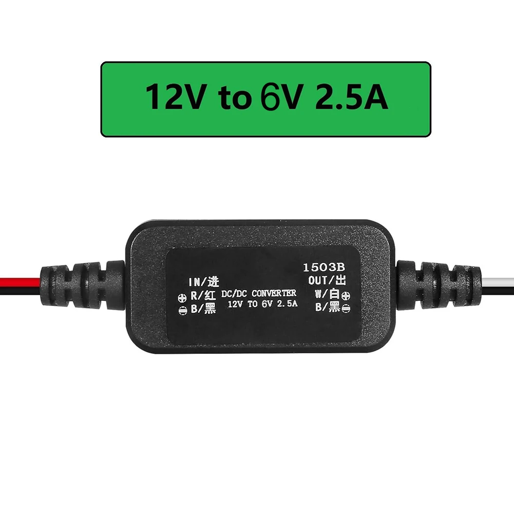 12V To 6V Converter DC Voltage Reducer Compact Size For Tight Spaces IP67 Waterproof Design Maximum Current 2.5A