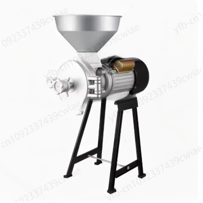 220V Electric Grinding Machine Powder Grain Spice Corn Crusher Household Commercial Wet and Dry Food Grinder Mill Flour