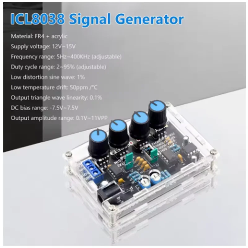 ICL8038 Multi-Function Low-Frequency Signal Generator Multi-Wave Welding Electronic Circuit Experiment Kit DIY