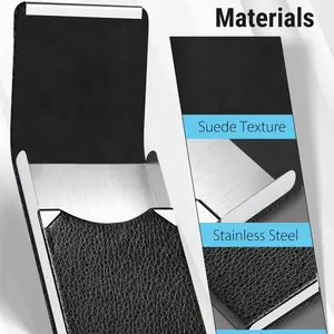 PU leather cigar storage box, name card, multifunction, stainless steel, tobacco support, smoking accessories 12 Main Sales Cigarette holder - №12