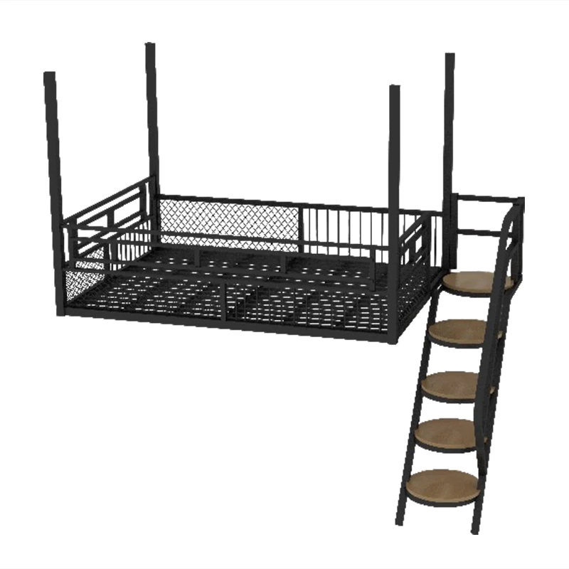 

Настенная кровать, приподнятая, железная фотосессия, дуплексный второй пол, лофт-кровать для маленькой квартиры