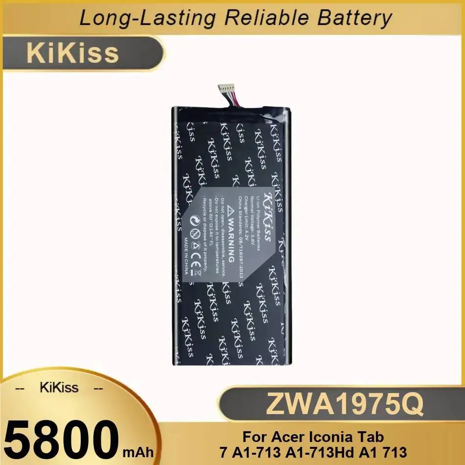

ZWA1975Q High-Efficiency Tablet Battery 5800Mah For Acer Iconia Tab 7 A1-713 A1-713HD A1 713