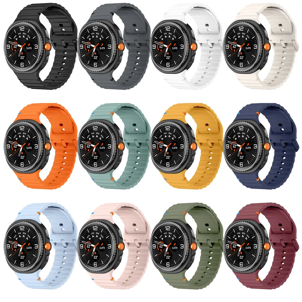 حزام سيليكون لساعة سامسونج جالاكسي 8 40 ملم 44 ملم سوار معصم بديل متموج لساعة جالاكسي 8 كلاسيك 46 ملم #1