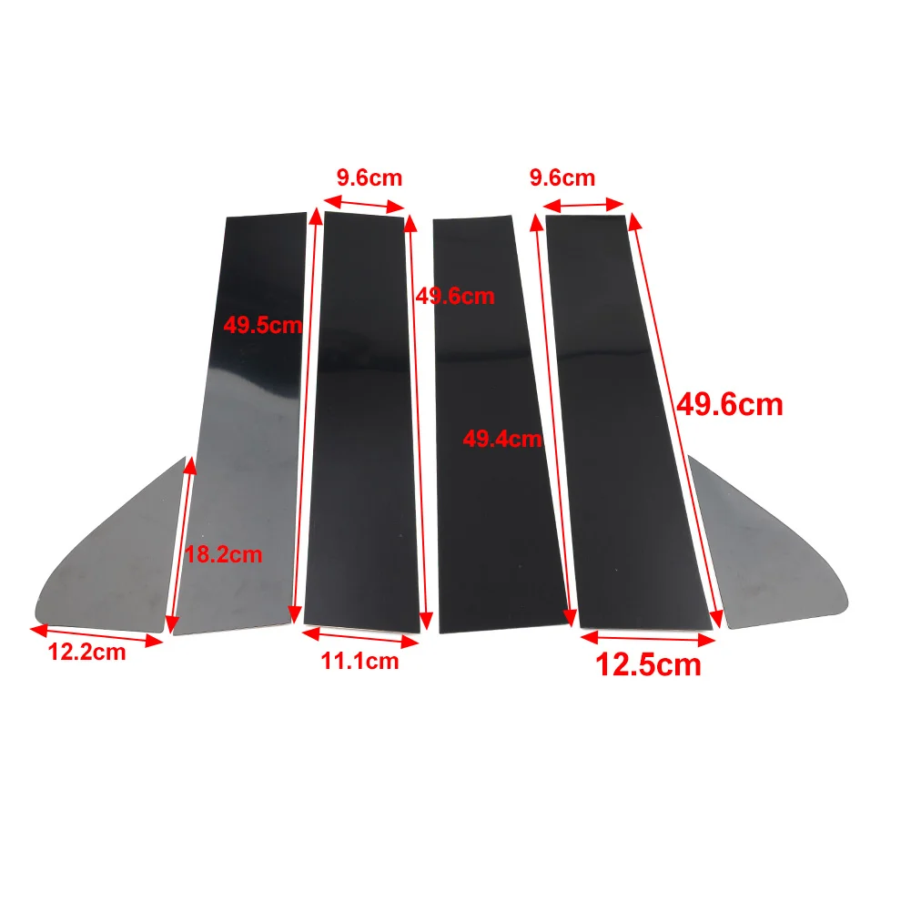 6 PCS Car Window Pillar Post Door Trim For Chevrolet Silverado For GMC Sierra 1500 2019 2020 2021 2022 2023