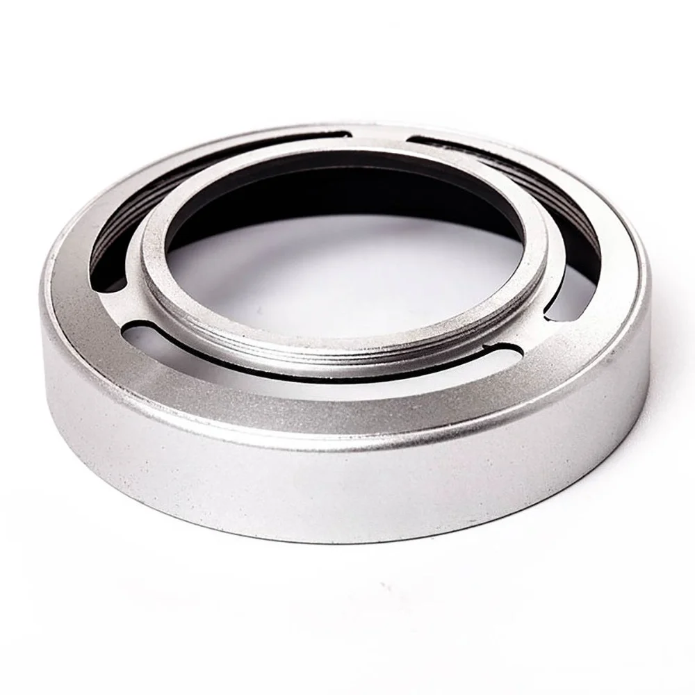 LinGo LH-X10 Metal Lens Hood for Fujifilm FinePix X10 X20 X30 Camera Accessory Black/Silver 52mm Filter Replacement Lens Hoods