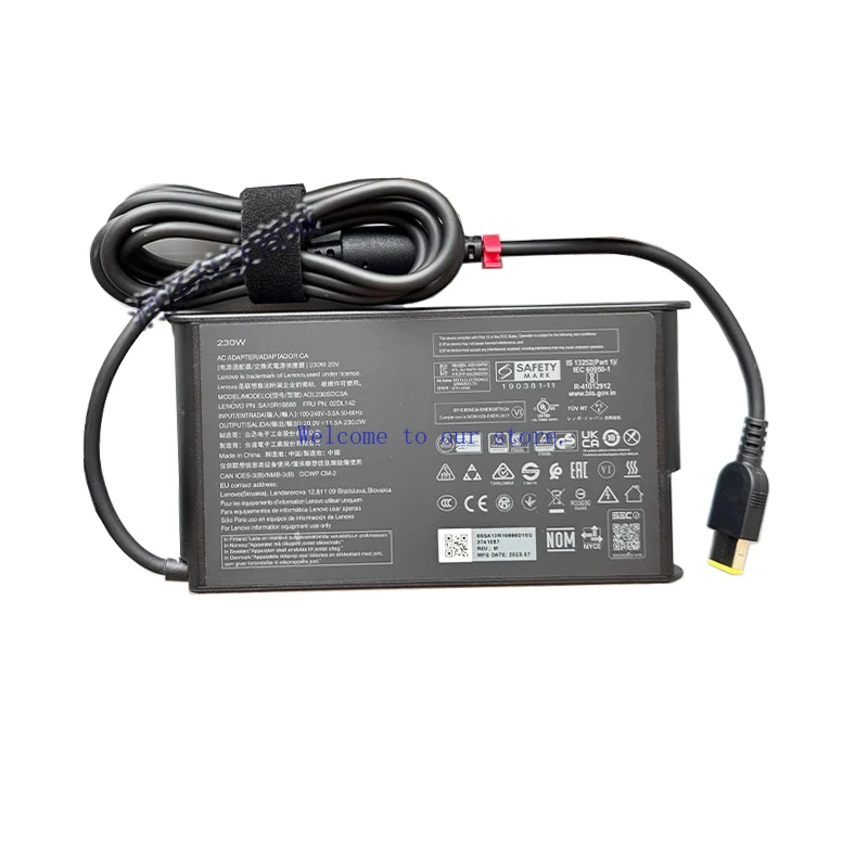 For Lenovo Savior Y9000K R7000P P70 P71 Power Adapter 20V11.5A Square Pin 230W