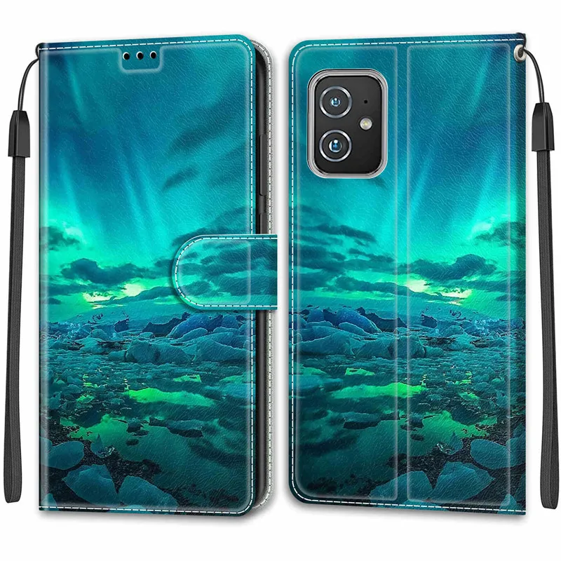 Flip Case for Asus Zenfone 10 2023 Luxury 3D Emboss Leather Book Etui for Asus Zenfone 9 Wallet Funda Zenfone8 ZS590KS Cover