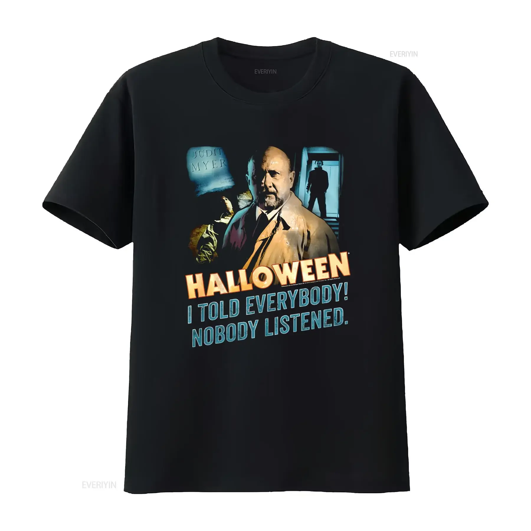 Halloween Dr Loomis Nobody Listened Men's T Shirt Samuel Told Everybody Horror vintage Washed Stylish Slightly streetwear Soft