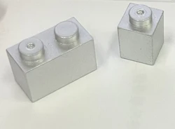 *Metallic Silver Brick parts * 10 pcs DIY enlighten block brick part No. Compatible With Other Assembles Particles