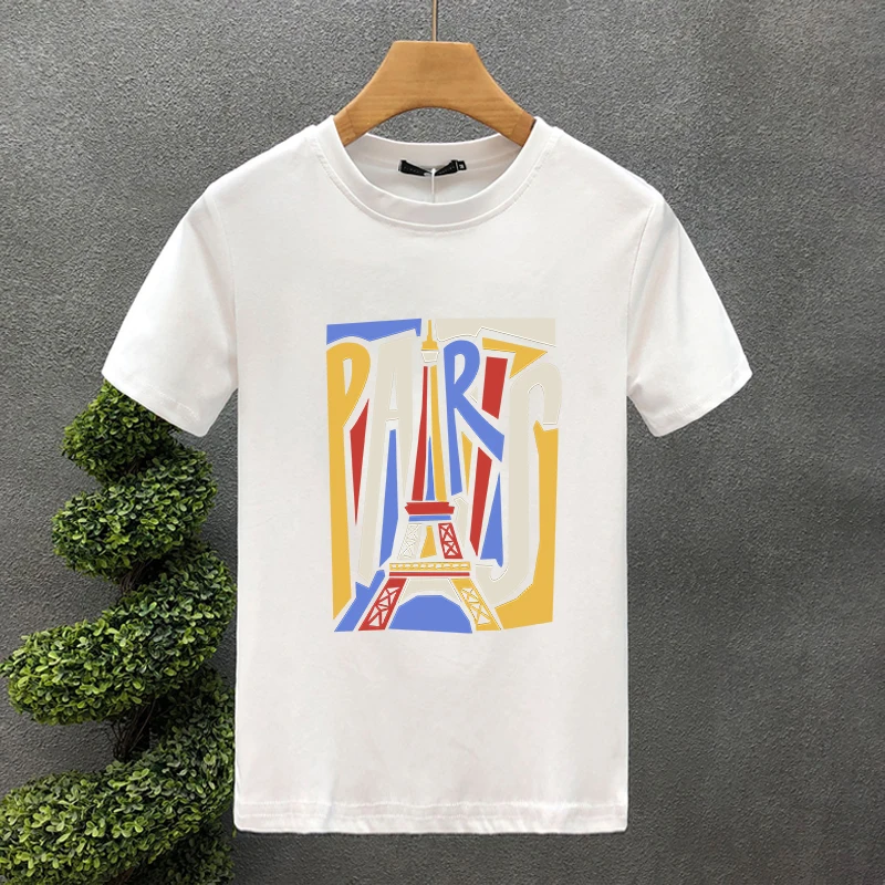 2023 2yk Luxury Brand Design For Men\'s T-shirt Cotton High Quality Paris Printing Summer Tees Brand Tops Unisex Oversized S-7XL