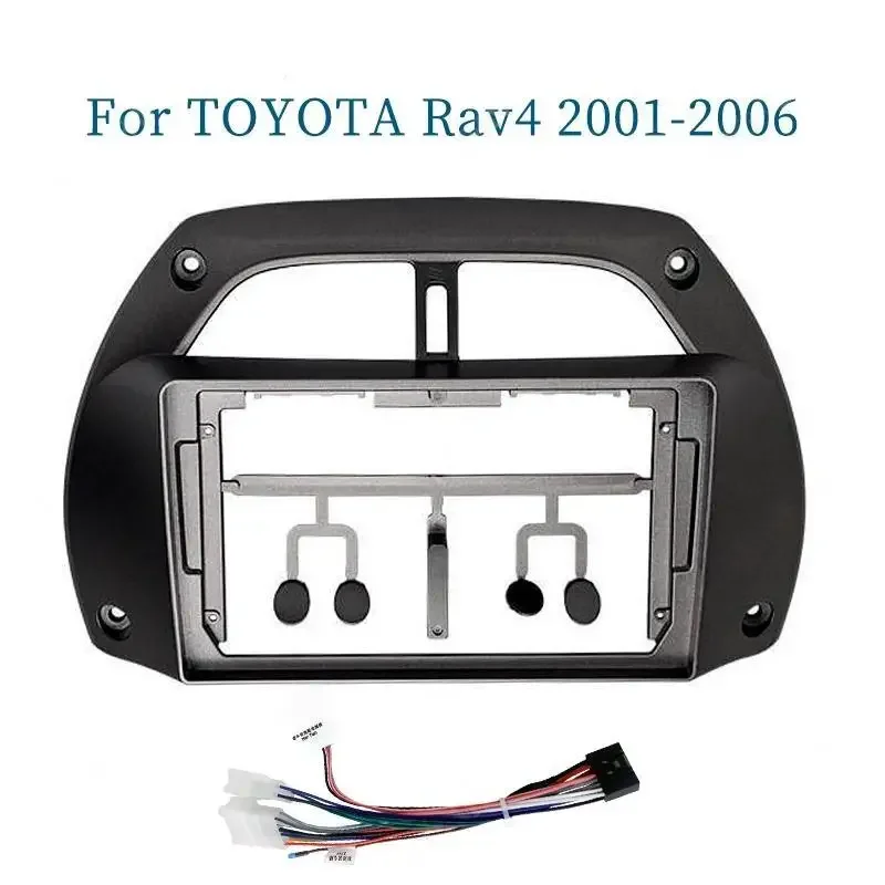 9 Inch Car Radio Fascia Frame 2DIN Install Panel Dashboard For 2001-2006 TOYOTA RAV4