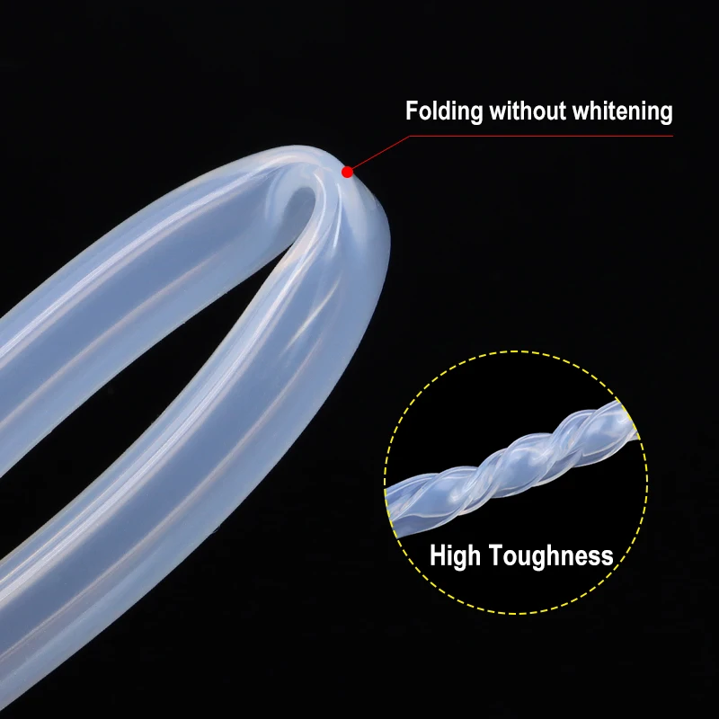 1/5M Peristaltic Pump Tube ID 0.8 1 1.6 2 2.4 3.2 4.8 6.4 7.9 9.6 mm Soft Silicone Hose Flexible Food Grade Nontoxic Transparent