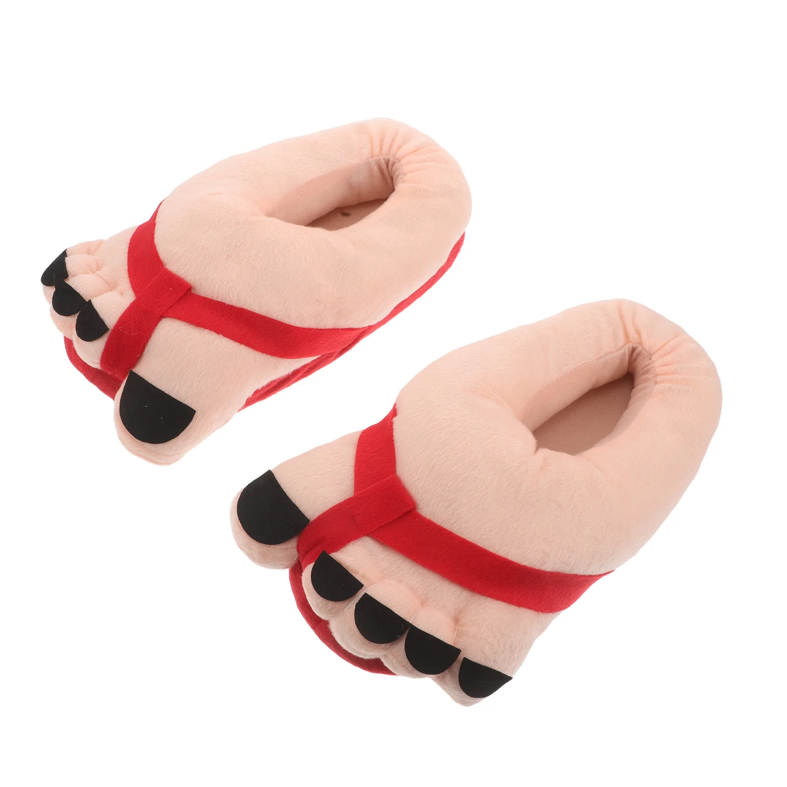 

1 Pair Giant Feet Large Bare Feet Halloween Slippers For Men Women Size 34-40 Novelty Big Slippers For Masquerade Parties