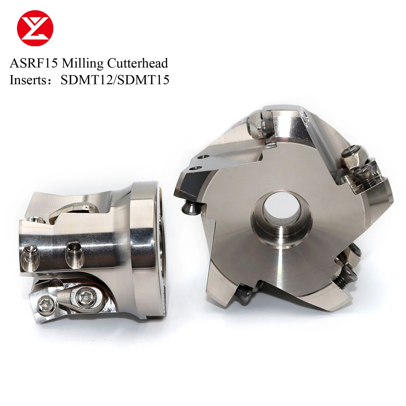 Fast Feed Surface Milling Cutter Head, ASRF12 ASRF15 inserções, 50mm, 63mm, 80mm para SDMT12 SDMT15
