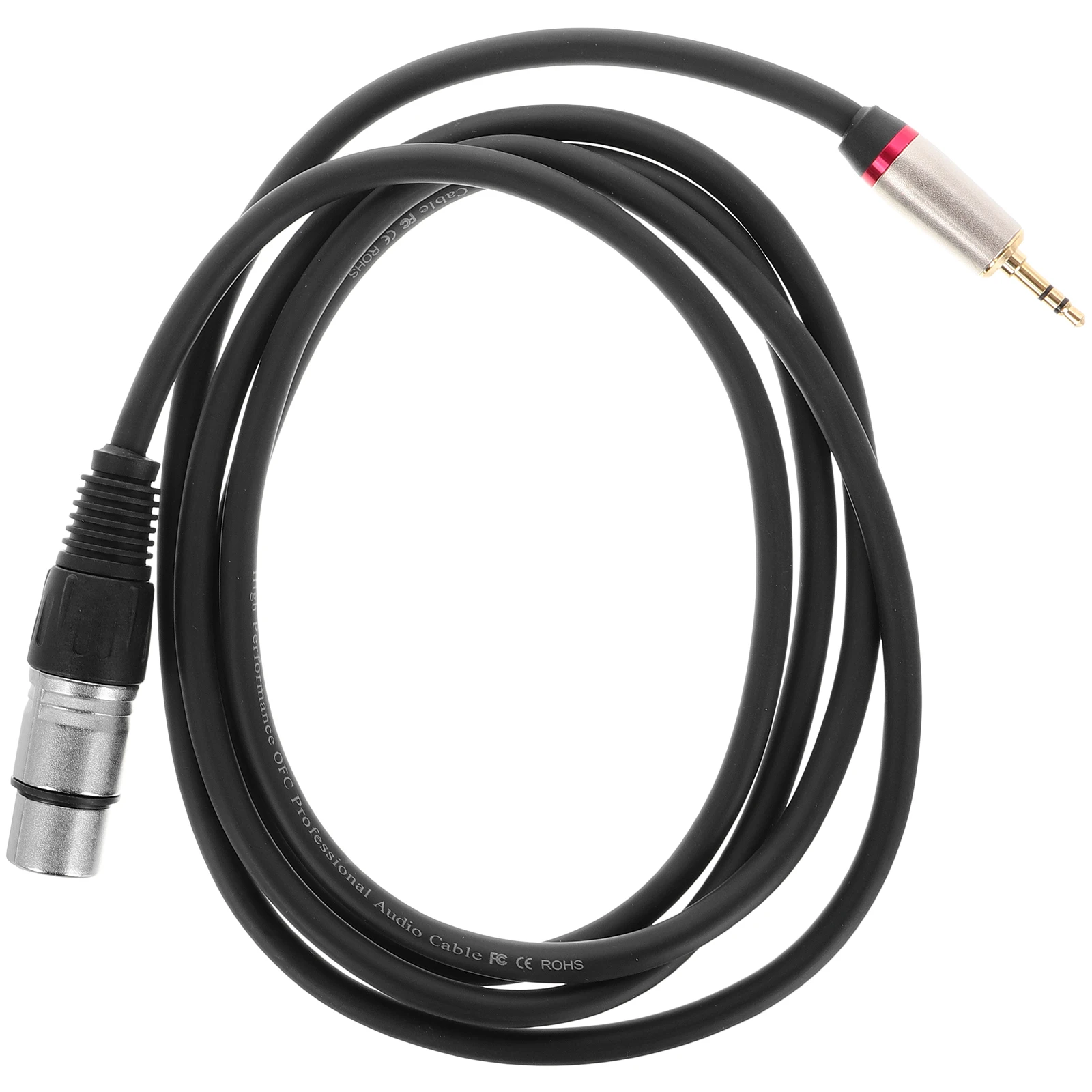

1pcs Audio Line Mini Xlr Terminal Cable Black Zinc Alloy Female Headphones 3.5mm XLR Balanced Adapter Condenser Microphones Trs