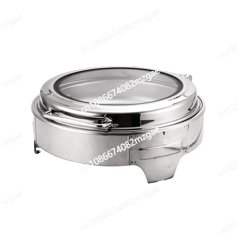 

Stainless steel electric heating round buffet stove hydraulic visual hotel restaurant breakfast insulation stove