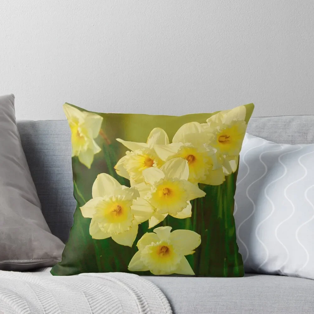 April Daffodils Throw Pillow Bed pillowcases ornamental pillows for living room pillow