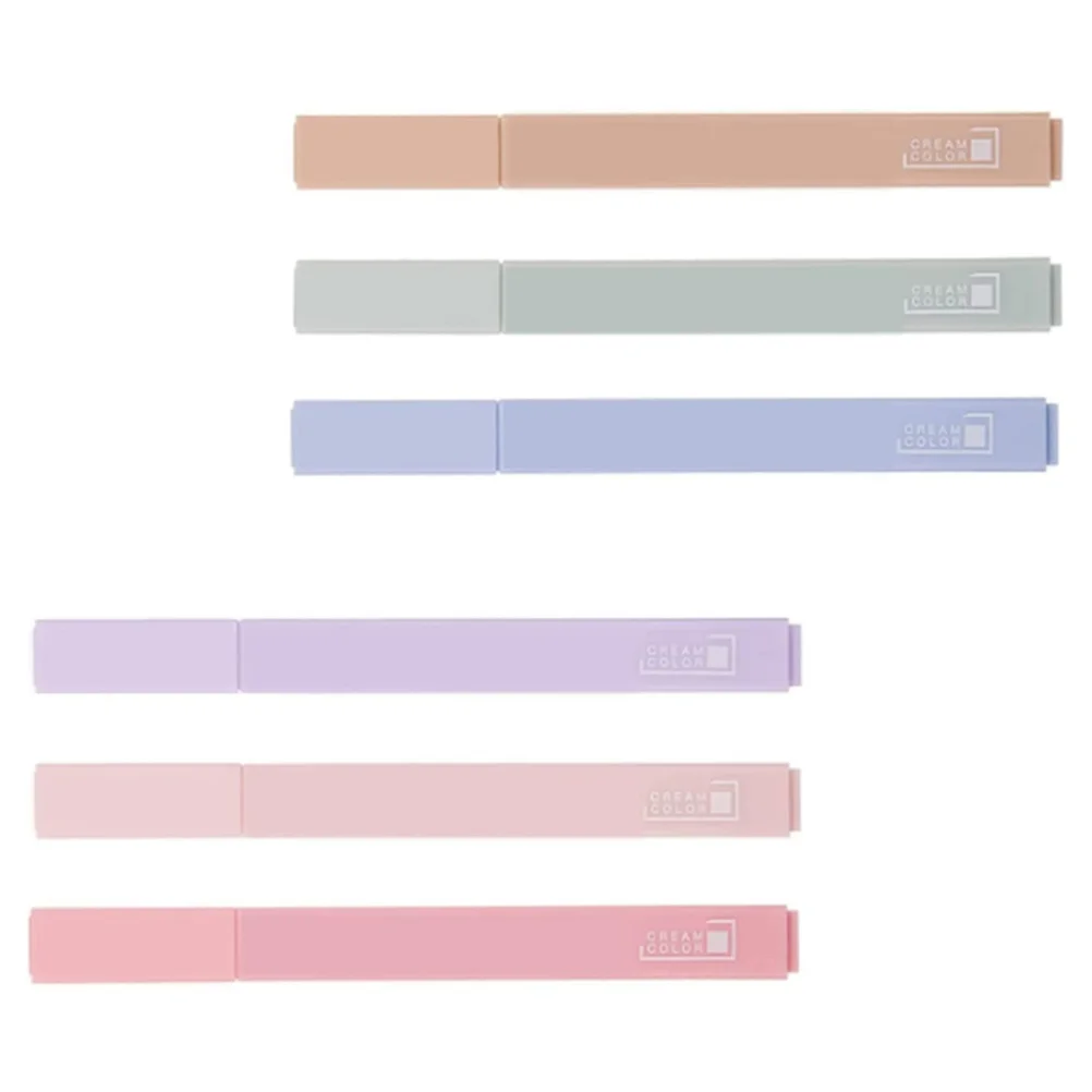 

6pcs Colorful Highlighter Pens Smooth Writing Large Capacity Plastic Marking Pens For Office School Note Taking Art Calendar