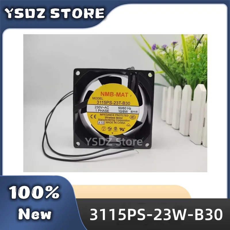 100%New NMB 3115PS-23W-B30 2-wire 230V 10/8w 8038 AC cabinet double ball cooling fan in stock Fast Shipping