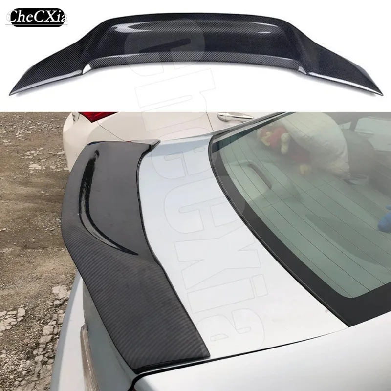 For Honda Civic 2013 2014 Carbon Fiber Rear Spoilers Wings Tail Wing Boot Exterior Parts Aerodynamic Performance Tuning Styling