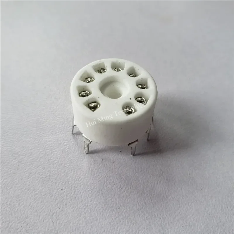 20pcs Ceramic Tube Socket Tube Holder Gzc9-A Small 9 Pin Outlet For 12AX7 12AU7 E88CC 6922 ECC83 6p14 6N2 Amplifier