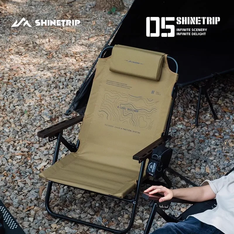 ShineTrip Outdoor Folding Camping Chair Portable Lounge Chai