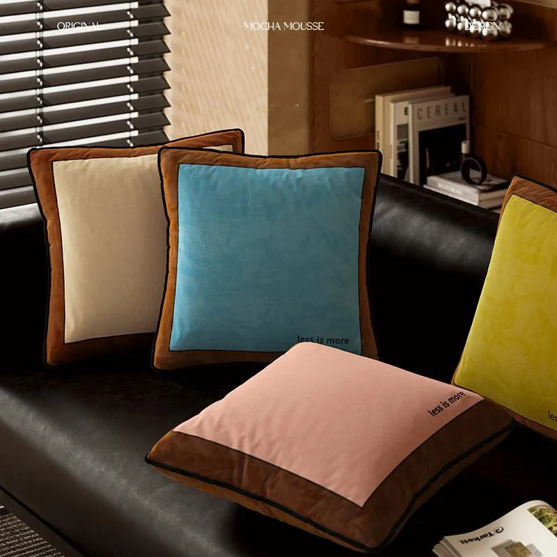 Luxuriöse Samtkissenbezüge 45x45cm Dekorative Kissenhüllen Gestreifte Quadratische Kissenbezüge für Sofa Couch Schlafzimmer Landhaus
