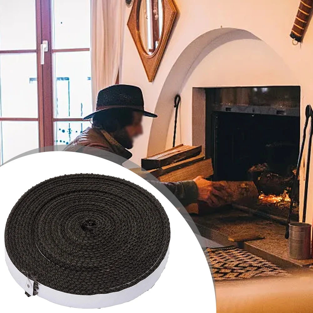 Sealing Rope for Stove  Fireplace  Oven  Fireproof Fiber Wool Material  Self Adhesive Backing  15ft Length  Reliable Performance