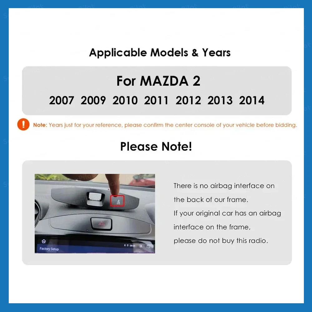 Android 16 Car Carplay Auto For Mazda2 Mazda 2 2007 2008 2009 2010 - 2014 2K QLED Multimidia Player GPS Radio Stereo 8 Core CPU