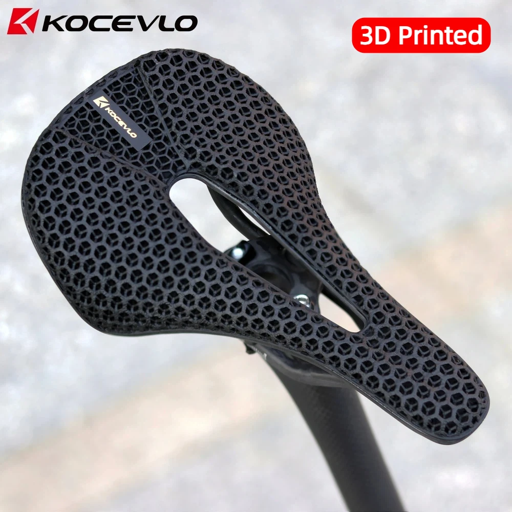 KOCEVLO Ultra 3D Printed Carbon Bicycle Saddle for XC Road Gravel MTB Off-Road Bike Cycling Parts 235x140MM,