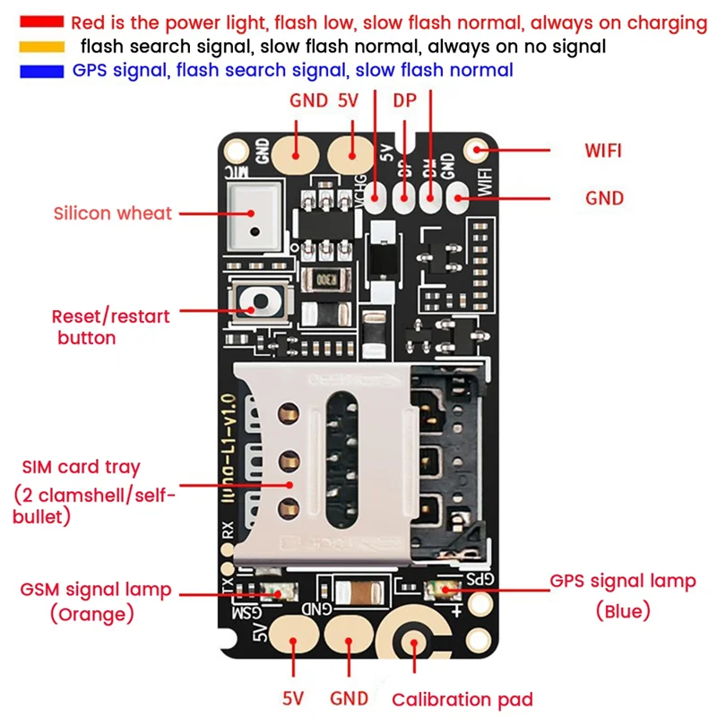 Gps Tracker Pcba Module Real Time Tracking Locator Apparaat Voor Auto Kinderen Ouderen Mannen Anti-Verloren Opname Tracker