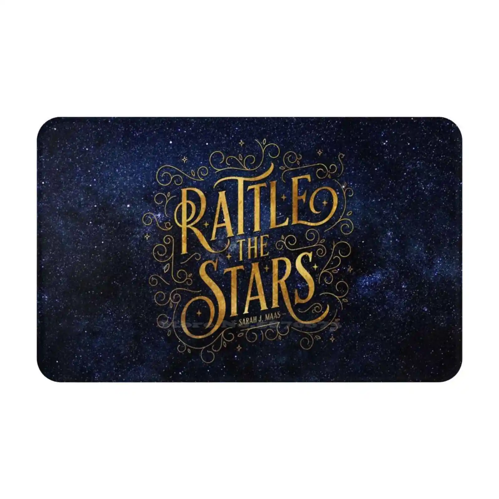 Rattle The Stars-Night Soft Cushion Car Home Carpet Door Mat Galaxy Space Nebula Sky Starry Midnight Blue Bookish Bookstagram