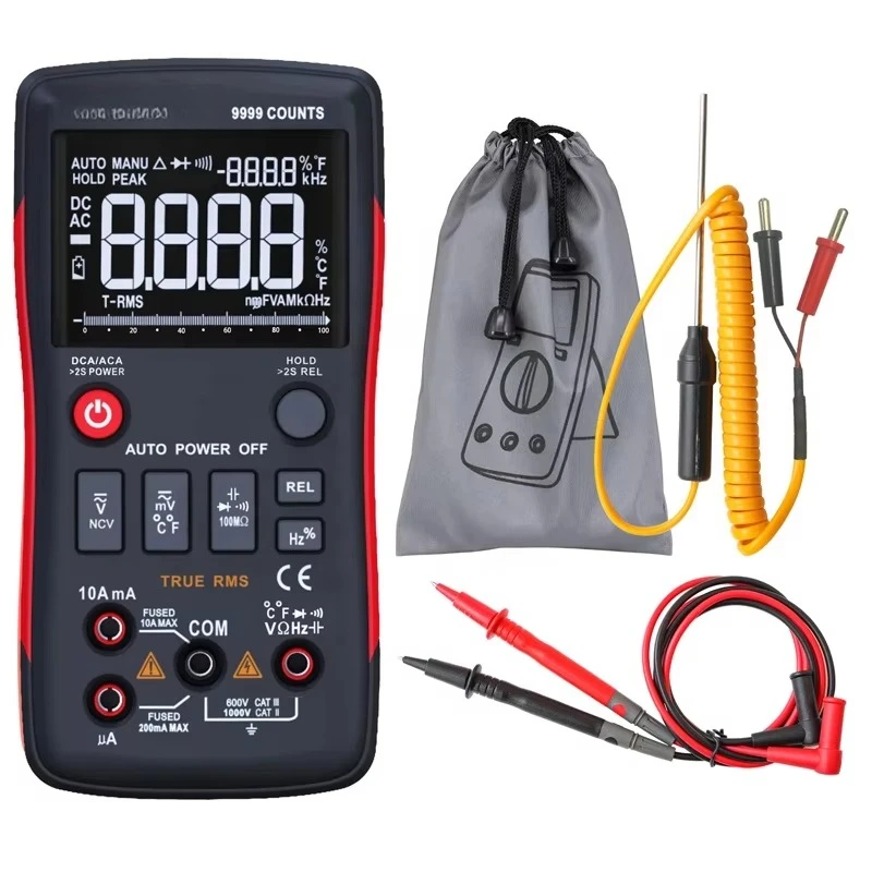 RM409B Digital Multimeter Button 9999 Counts With Analog Bar Graph AC/DC Voltage Ammeter Current Ohm Auto/Manual