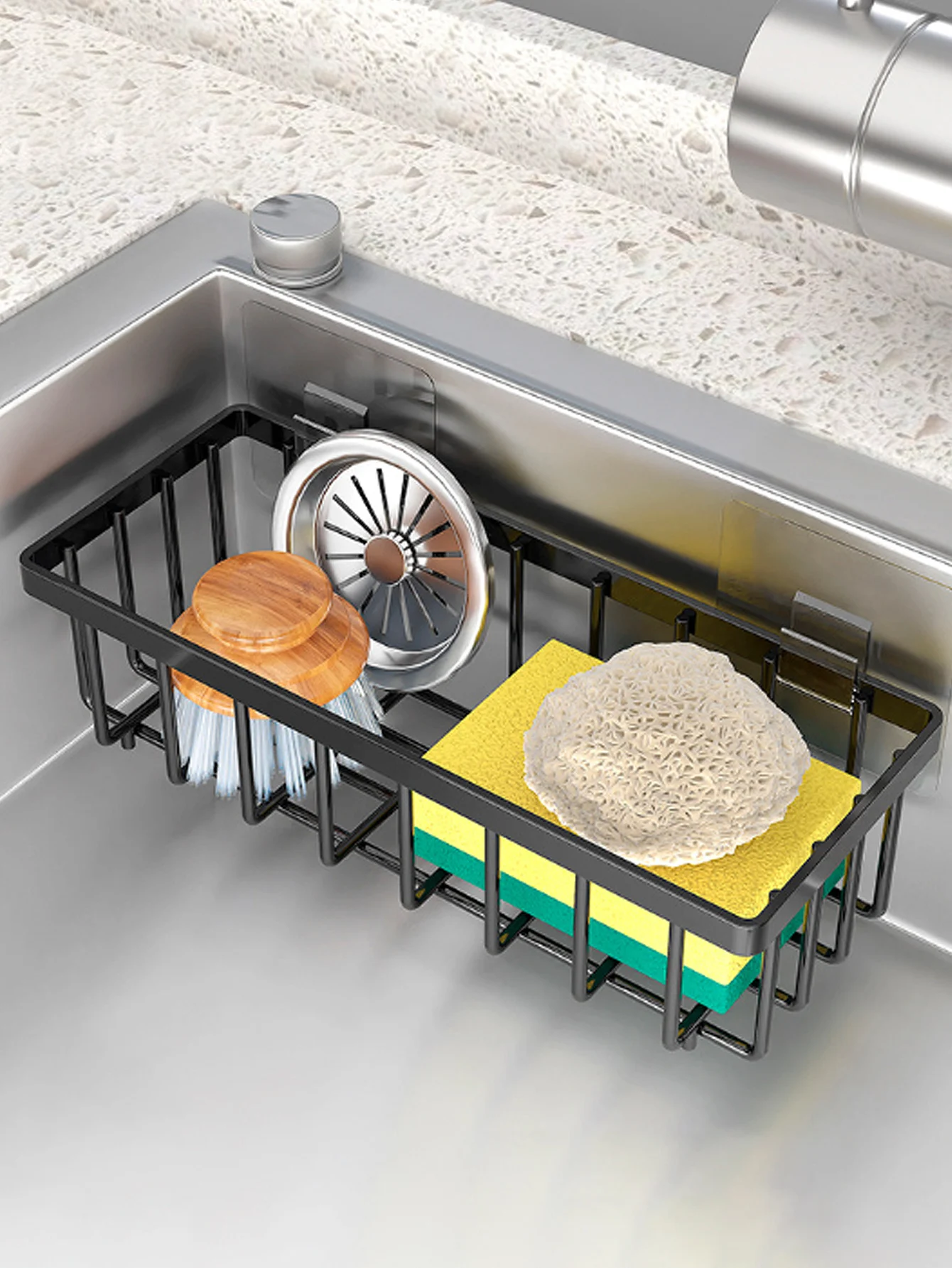 1PCMultiFunction Kitchen Sink Faucet Sponge Drain Basket, Kitchen Accessories