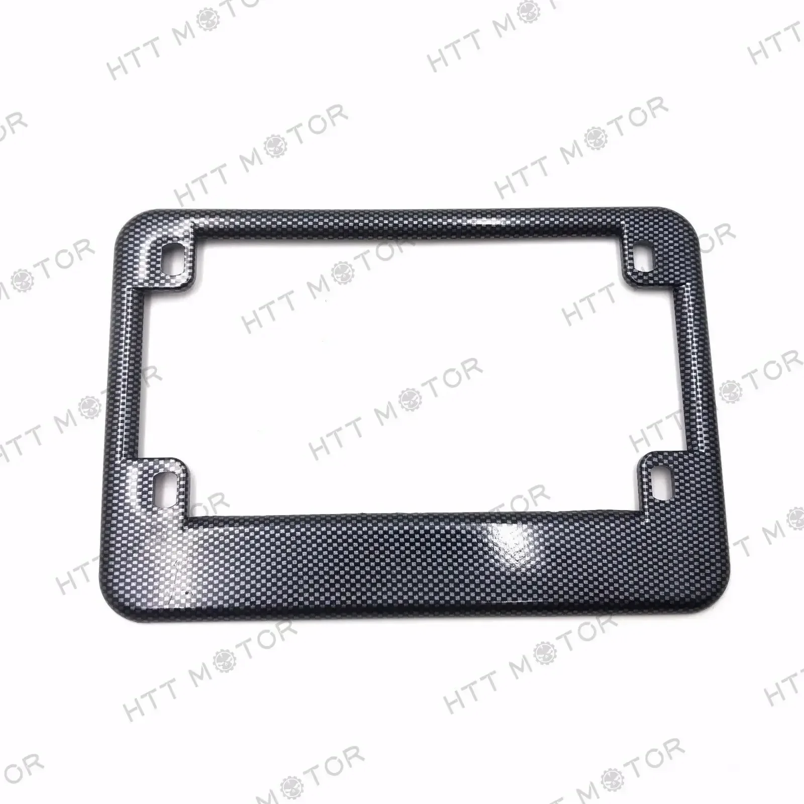 

Motorcycle License Plate Frame Fits 4"x7" Extra 1" Width Universal For: Harley/ Honda/ Kawasaki/ Suzuki/ Yamaha