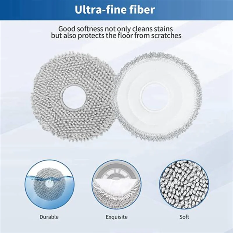 ABVI-12 قطعة خرقة تنظيف لـ Ecovacs T30S / T30S AI / T30S COMBO / T30S PRO / T30S PRO OMNI روبوت فراغ ملحقات متينة للغاية