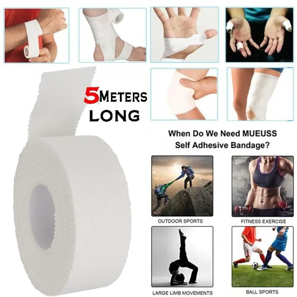 1PC Medical Waterproof Cotton White Premium nastro adesivo Sport Binding Physio Muscle Elastic Bandage Strain injection Care Support