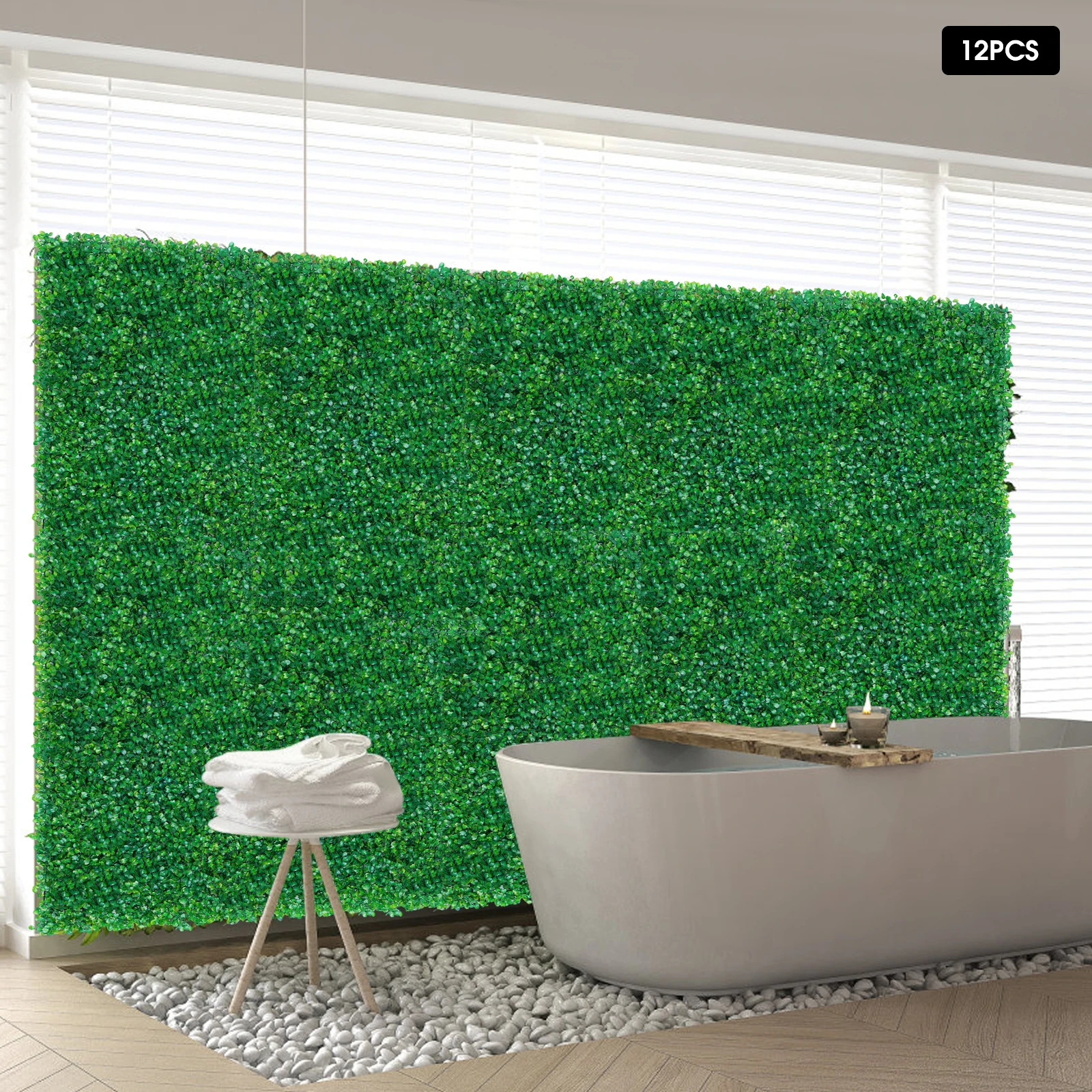 

Artificial Plants Wall 12Pcs Decoration Boxwood Hedge Wall Panel Home Decor Fake Plants Grass Backdrop Wall Privacy Hedge Screen