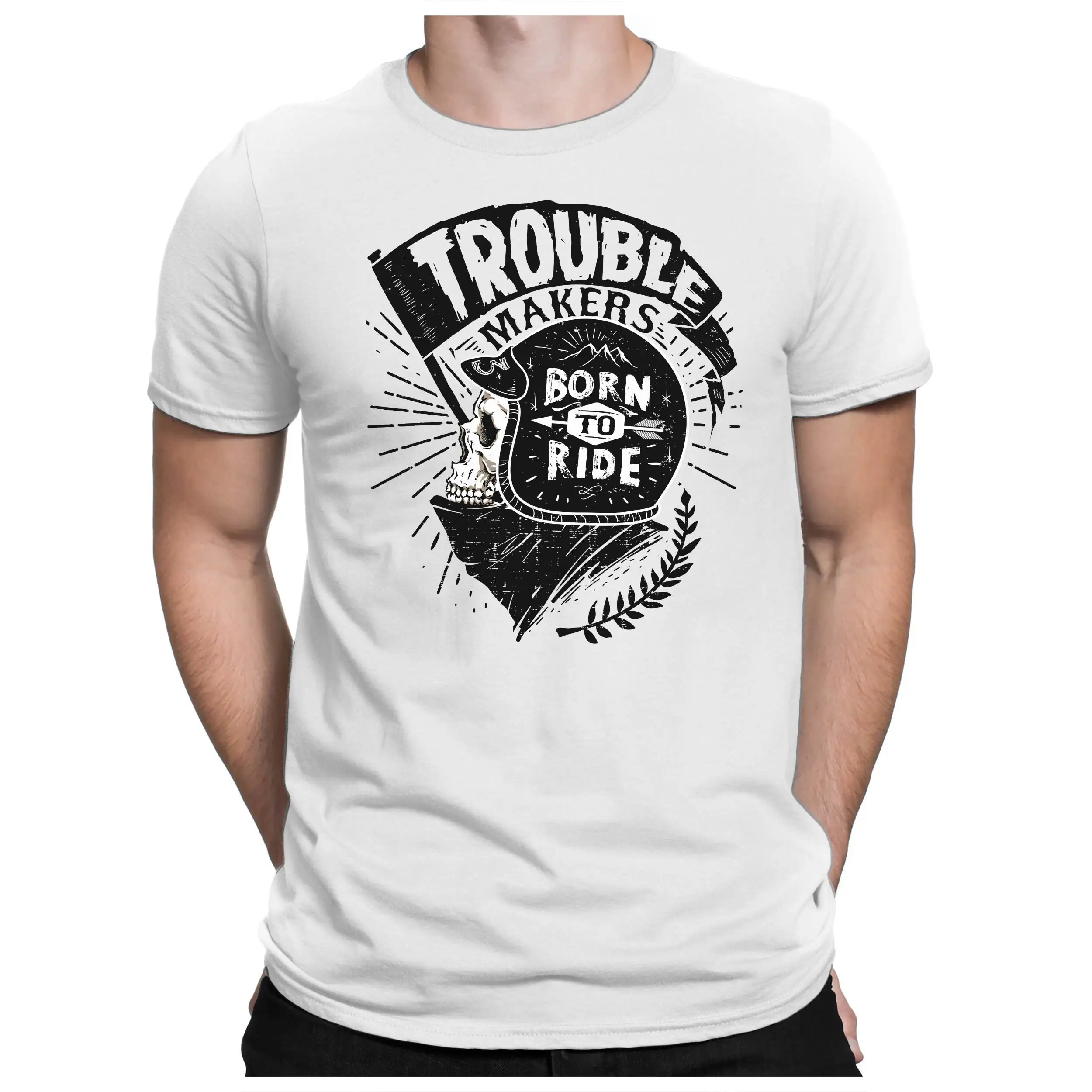 Trouble Makers Men'S Fun T Shirt Printed Small To 4Xl Papayana