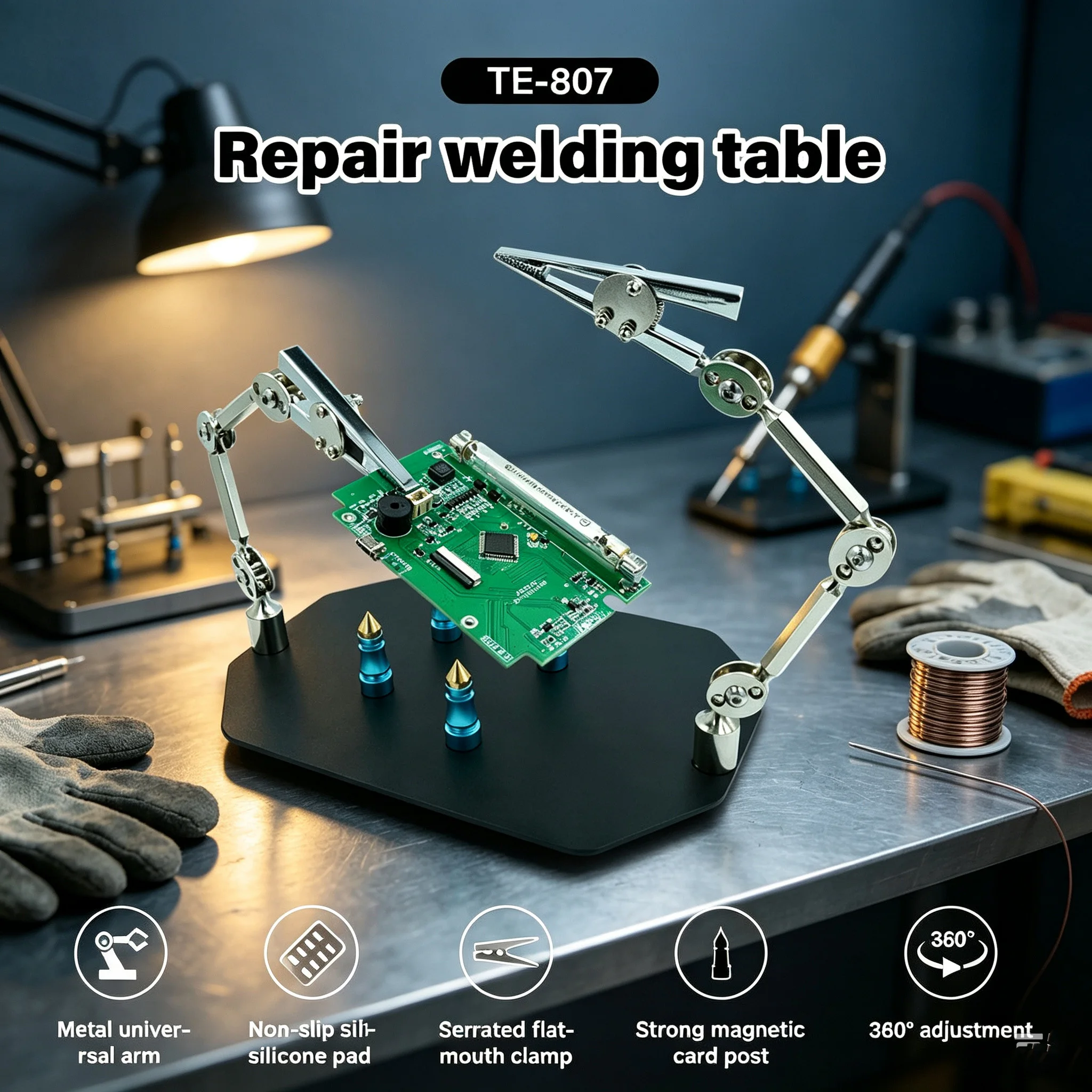 Mobile Phone Repair Auxiliary Tools and Circuit Board Fixing Device and Repairing Jewelry Welding Table Support Structure