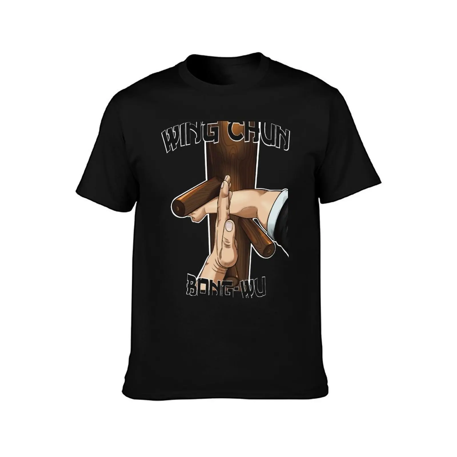 Wing Chun Bong Wu T-Shirt Basic Plain Short Sleeve Crew Neck Tee T-Shirt