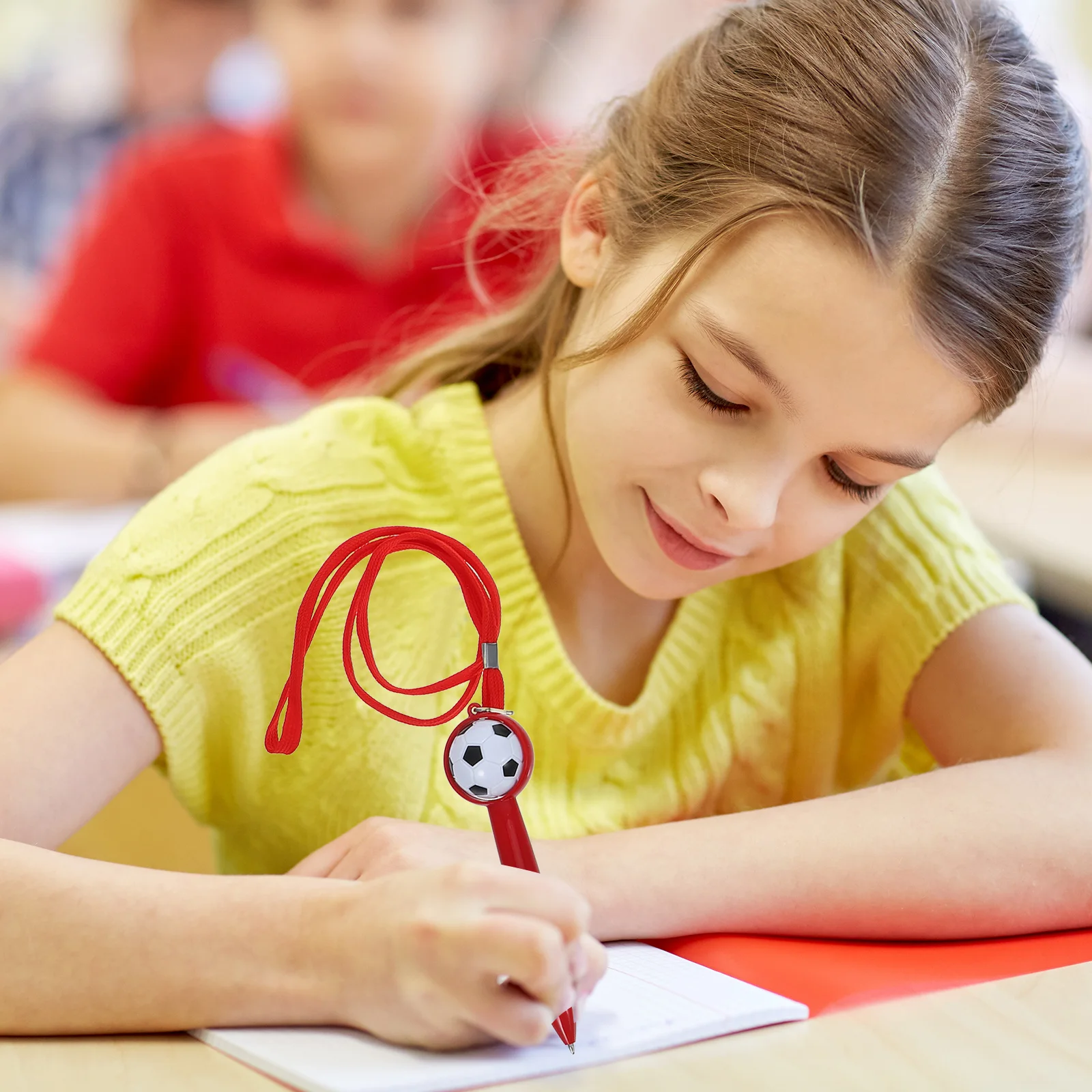 

4 Pcs Ballpoint Pen Children's Lanyard Cartoon Pens Sports Plastic for Students Nice Writing Office