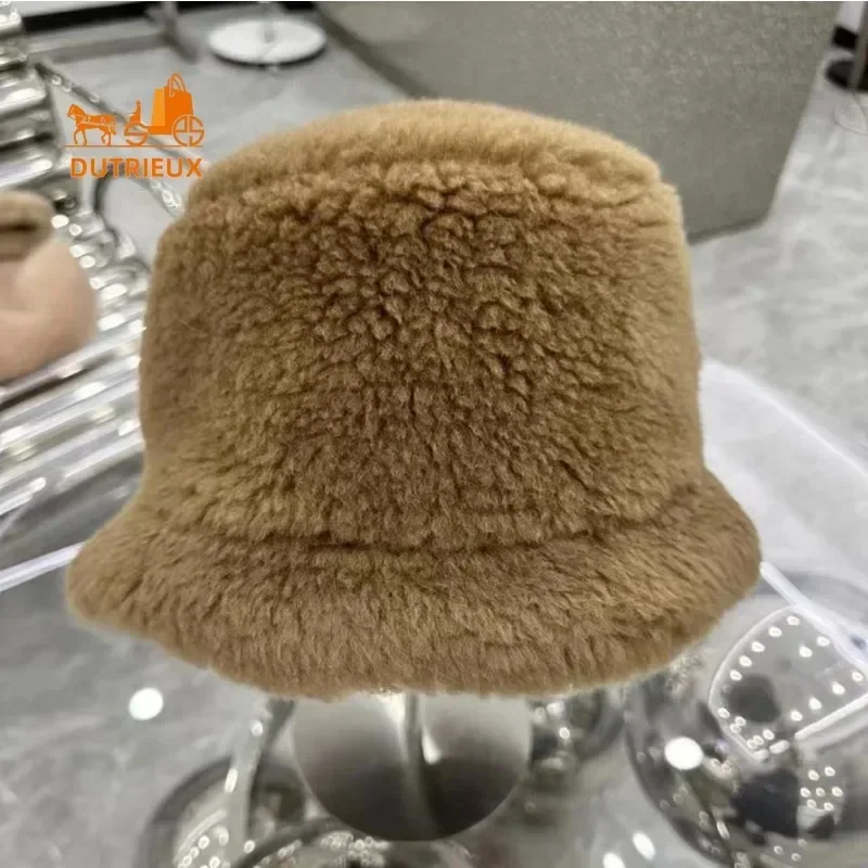 Top Quality New Teddy Alpaca Hat for Women, Winter Warm 100% Women's Fisherman , 2025 Real Fur Women