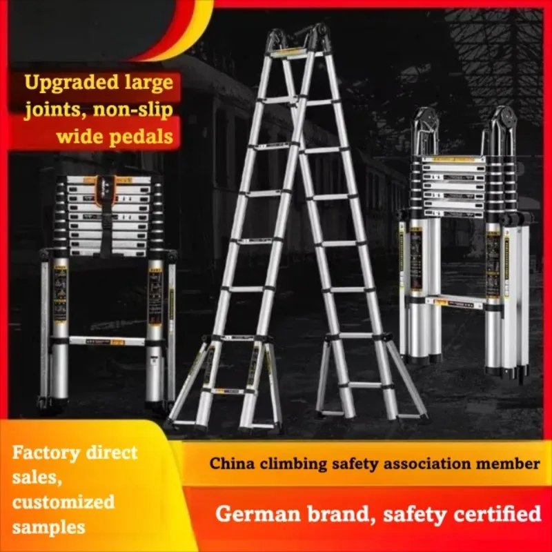 

Eight Leg Aluminum Alloy Telescopic Ladder Multifunctional Herringbone Design for Engineering and Construction Use