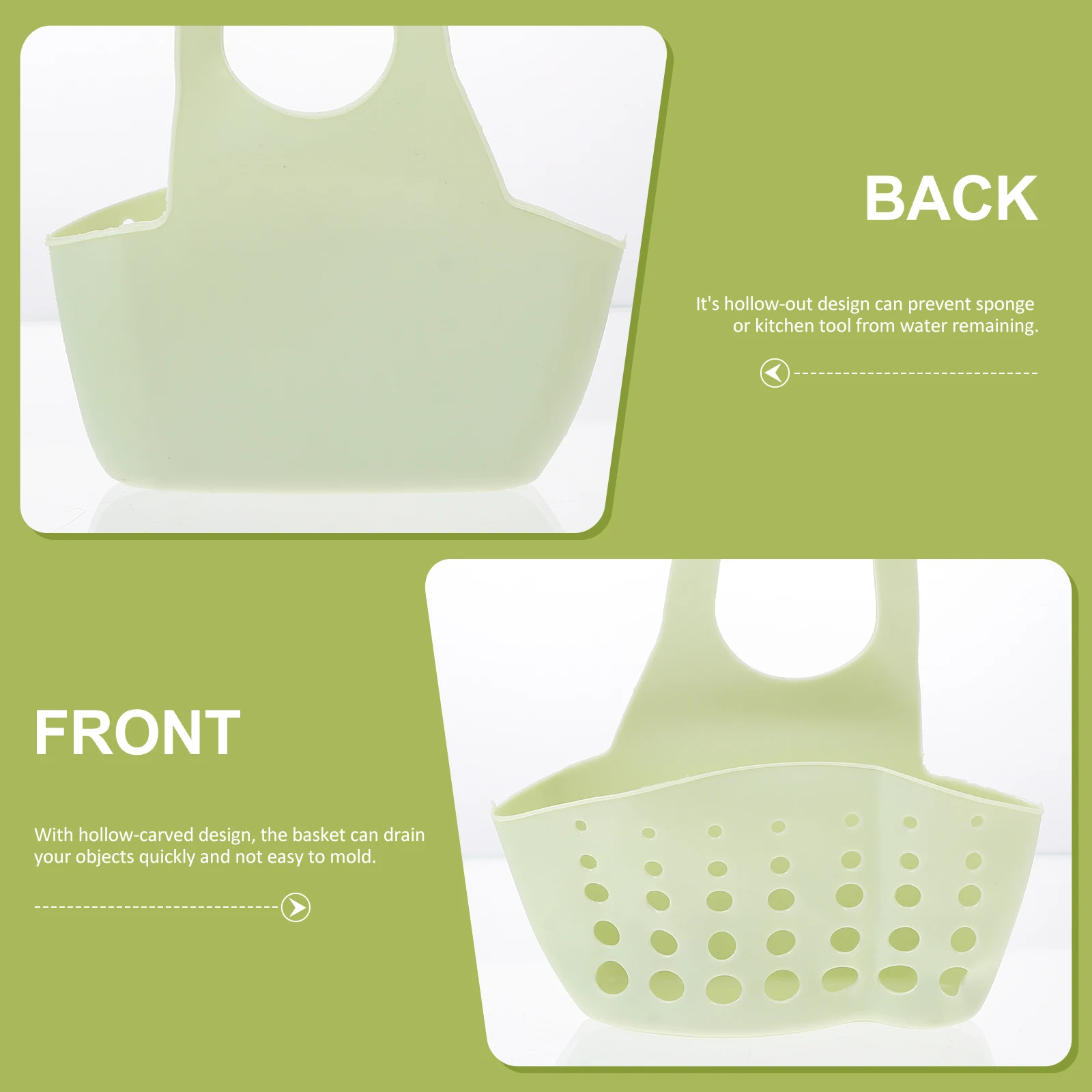 

6 Pcs Hanging Sink Basket Storage Kitchen Drain Box Holder for Sponge Pvc Organizer