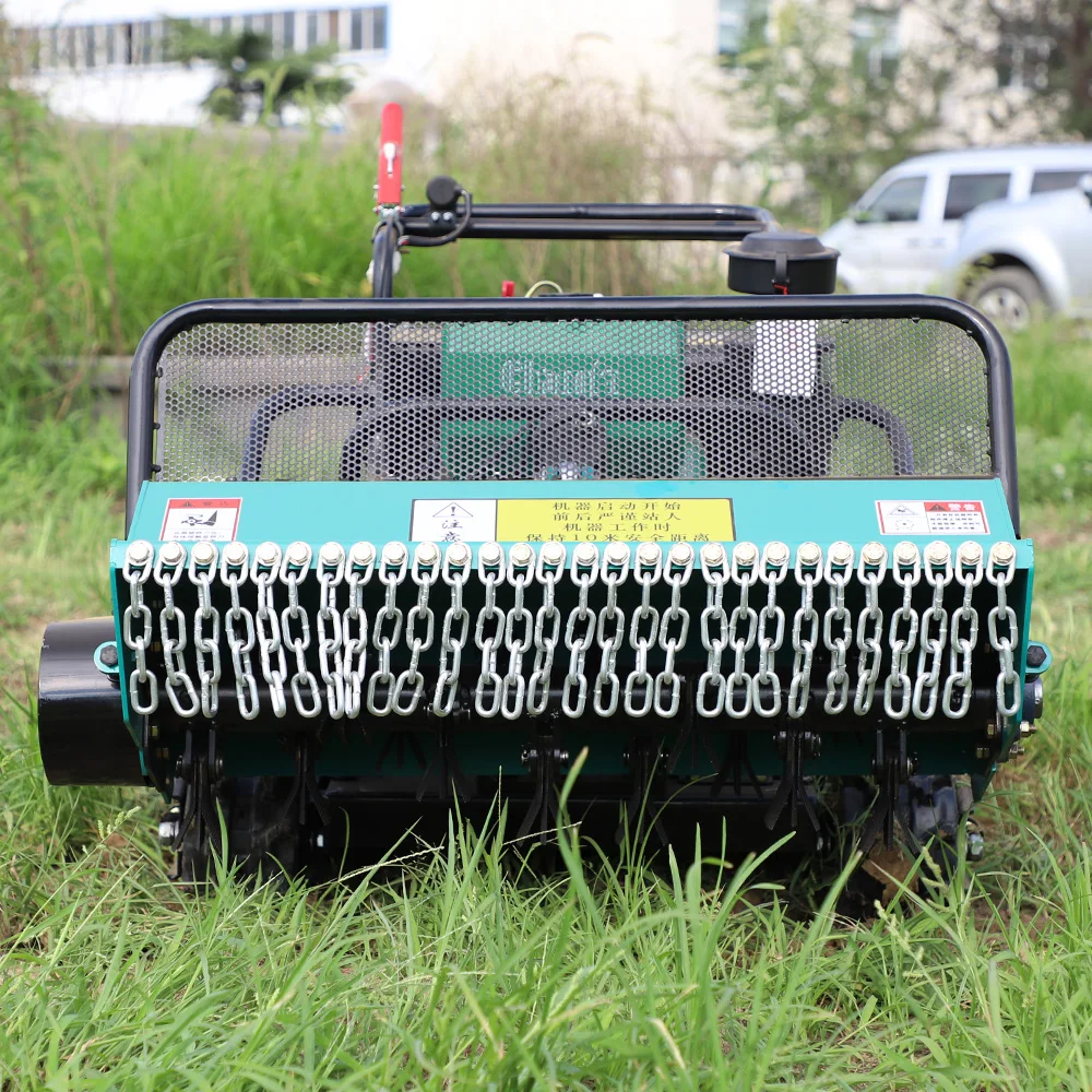 16HP L جزازة محرك الديزل روبوت صغير قاطع غاز عرض القطع 800 مللي متر/1000 مللي متر/1200 مللي متر التحكم عن بعد الزاحف جزازة العشب
