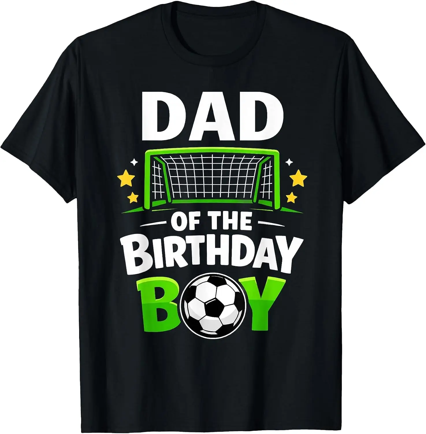 Dad Of The Birthday Boy Soccer Ball Family Matching T-Shirt vintage style tee  boxy fit tee black graphic tee 100% cotton men